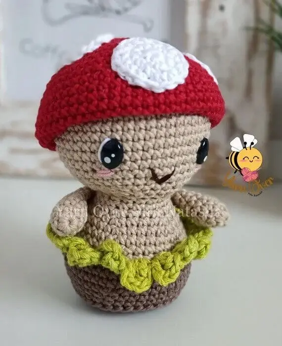Mushroom Plant Amigurumi Free Crochet Pattern