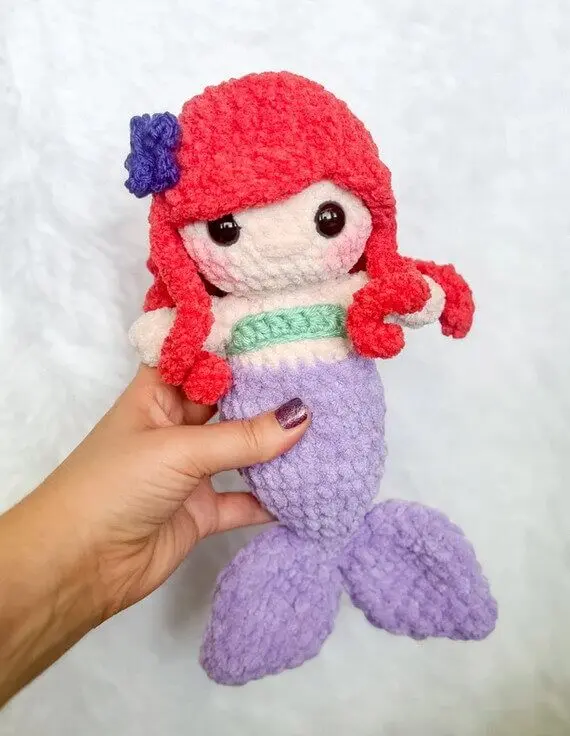 Plush Mermaid Amigurumi Free Crochet Pattern