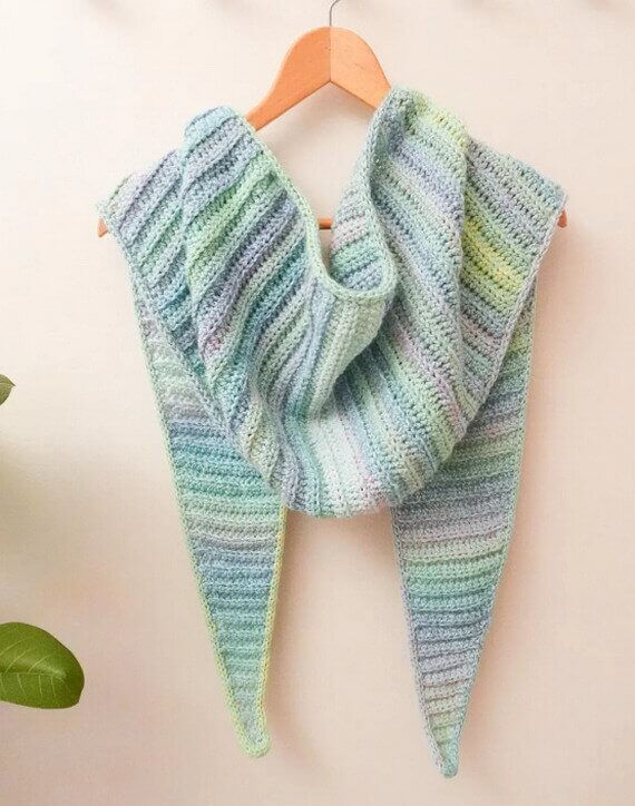 Watercolor Shawl Free Crochet Pattern and Video Tutorial