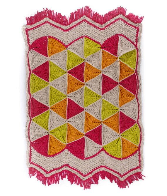 3D Triangle Blanket Crochet Patterns