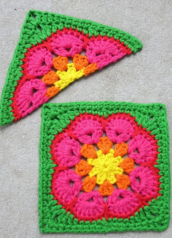 African Flower Square and a Half