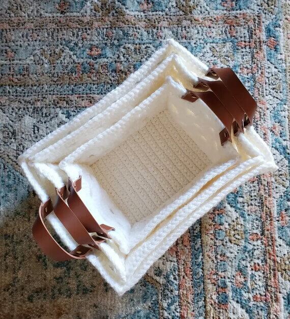 Arcade Nesting Baskets Free Crochet Pattern