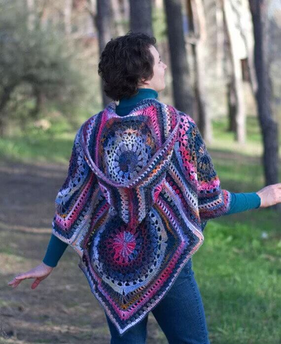 Aura Vibes Poncho Free Crochet Pattern