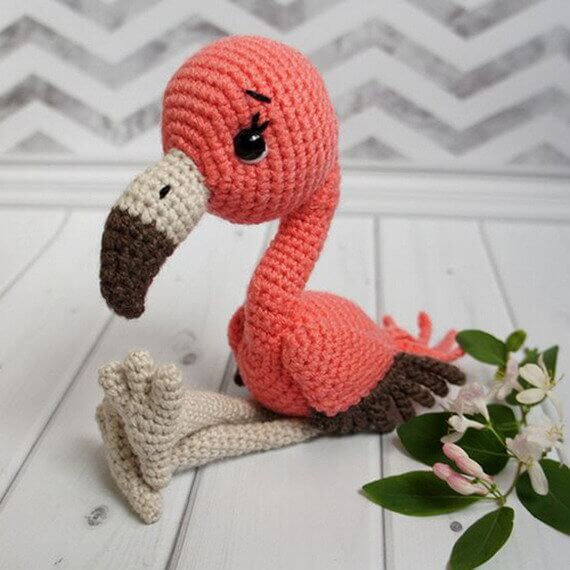 Baby Flamingo Amigurumi - Free Pattern