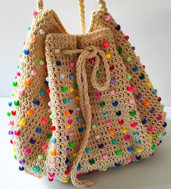 Beaded Bucket Bag