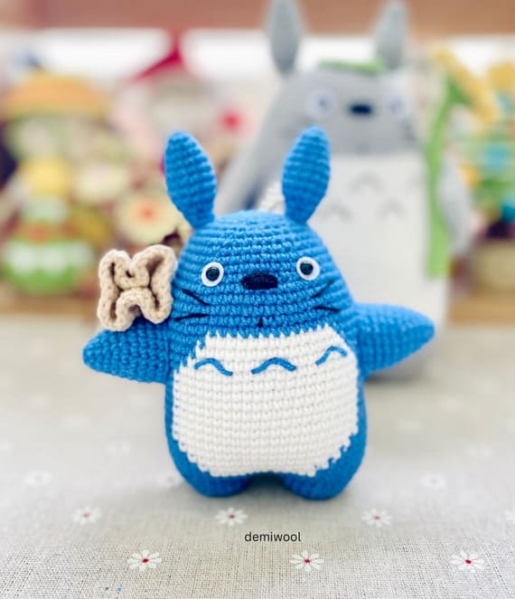 Blue Totoro Amigurumi Crochet Pattern
