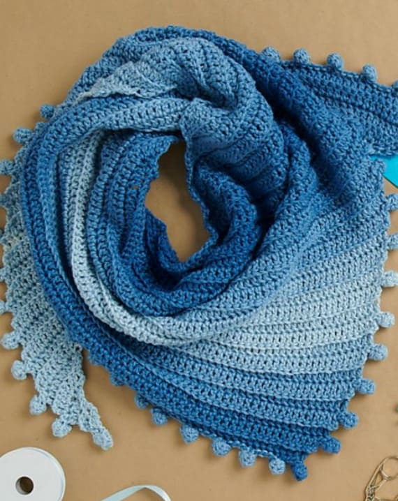 Bobble Edge Crochet Shawl