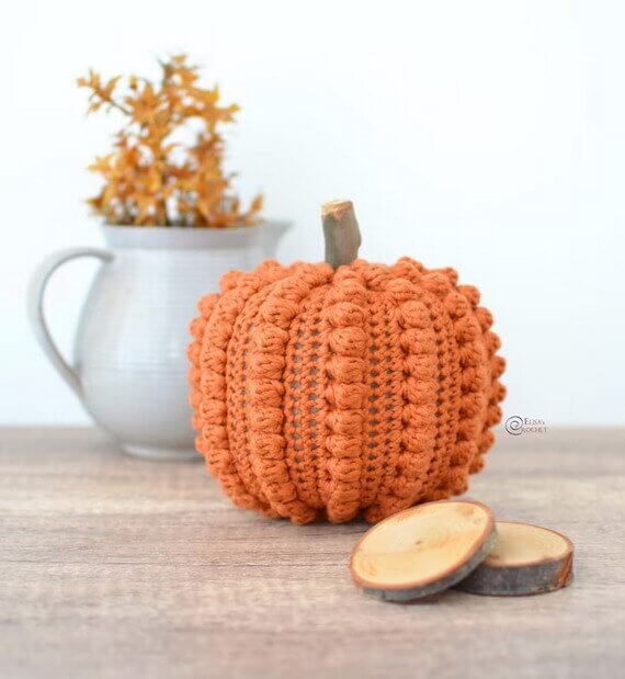 Bobble Stitch Pumpkin Free Crochet Pattern