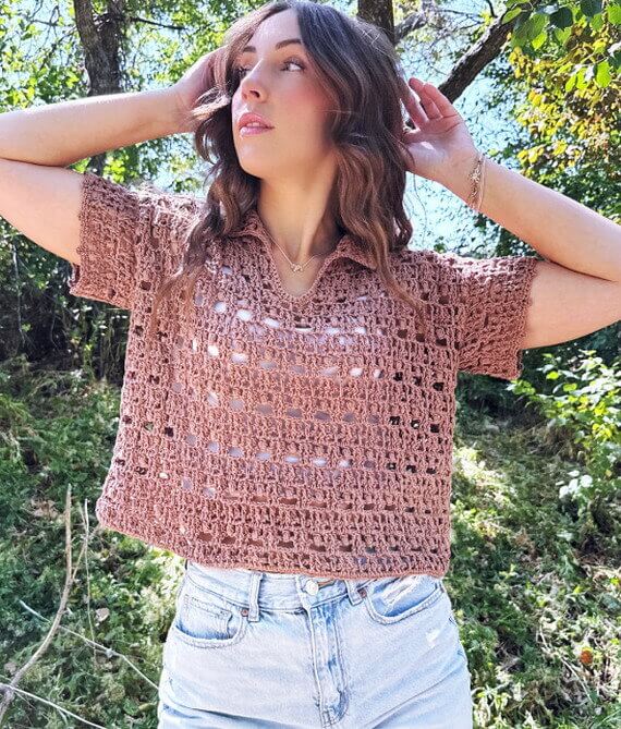 Boxy Blooms Pullover Free Crochet Pattern and Video Tutorial