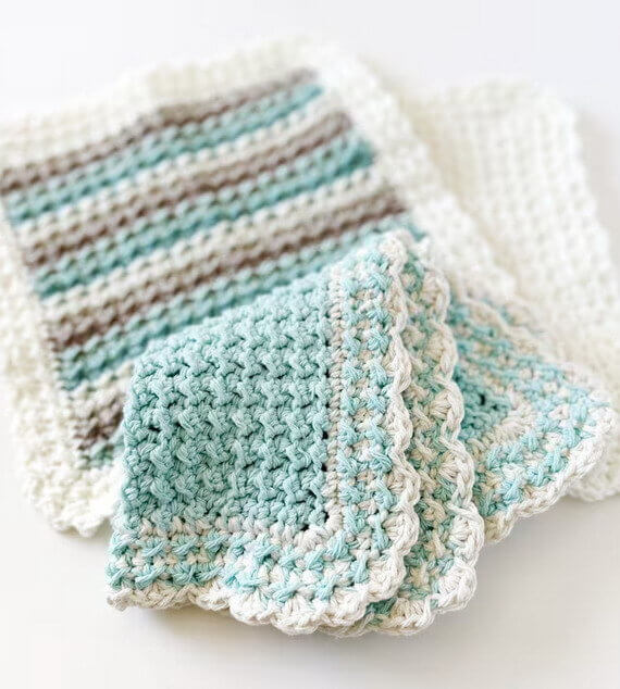Brookside Cottage Crunch Dishcloth Free Crochet Pattern