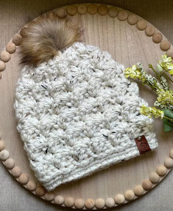 Bubble Beanie Hat Free Crochet Pattern and Video Tutorial