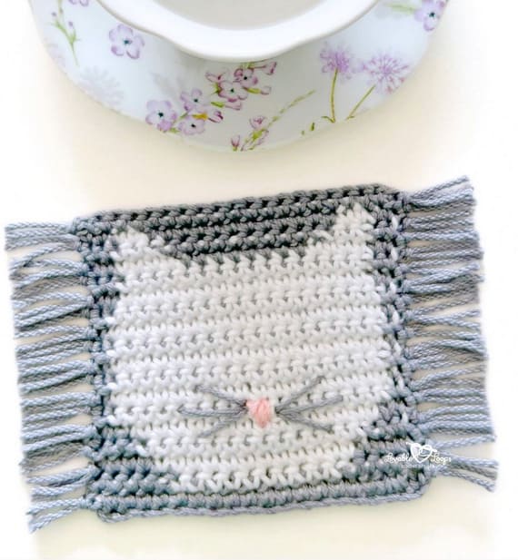 Cat Coaster Tapestry Crochet Pattern