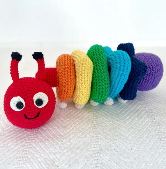 Caterpillar Stacking Toy Free Crochet Pattern