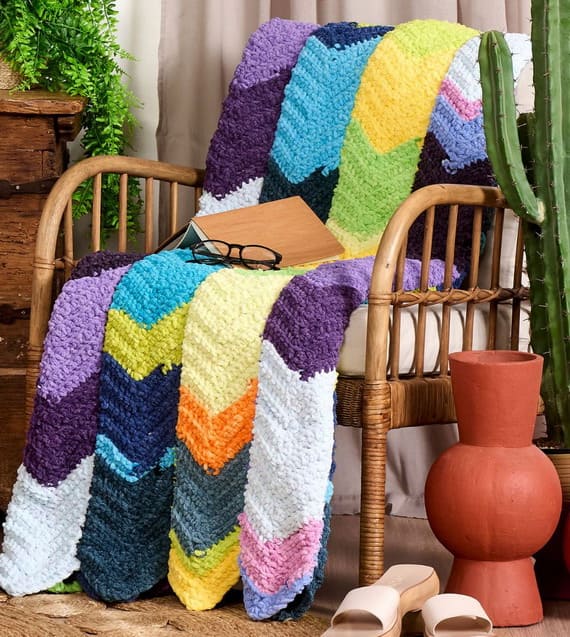 Chevron Panels Blanket