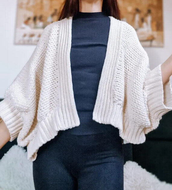 Cloud Cocoon Cardigan Crochet Pattern and Video Tutorial