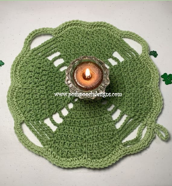 Clover Washcloth And Doily