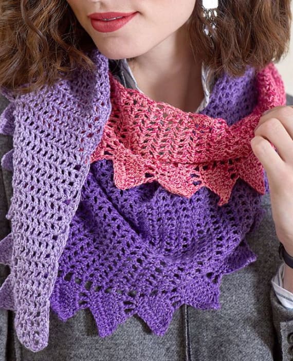 Cocoa Latte Triangle Shawl