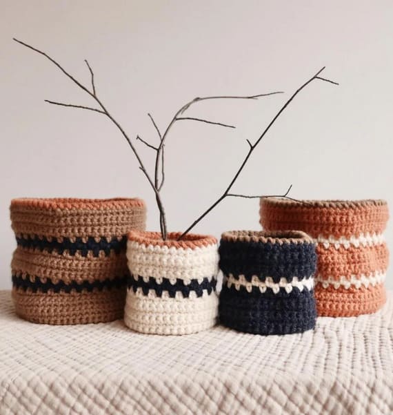 Copenhagen Baskets Free Crochet Pattern