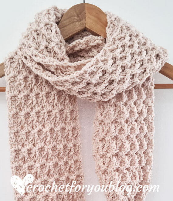 Cozy Cable Look Scarf Free Crochet Pattern