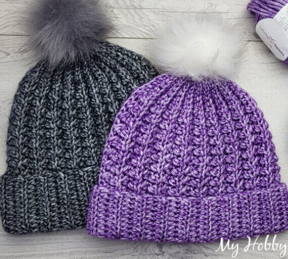 Crossed Rib Hat Free Crochet Pattern