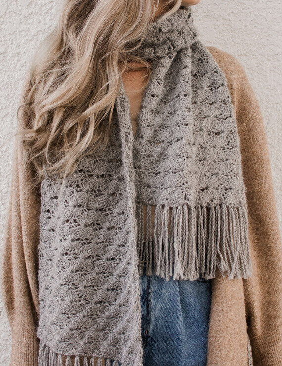 Dandelion Meadow Scarf Free Crochet Pattern