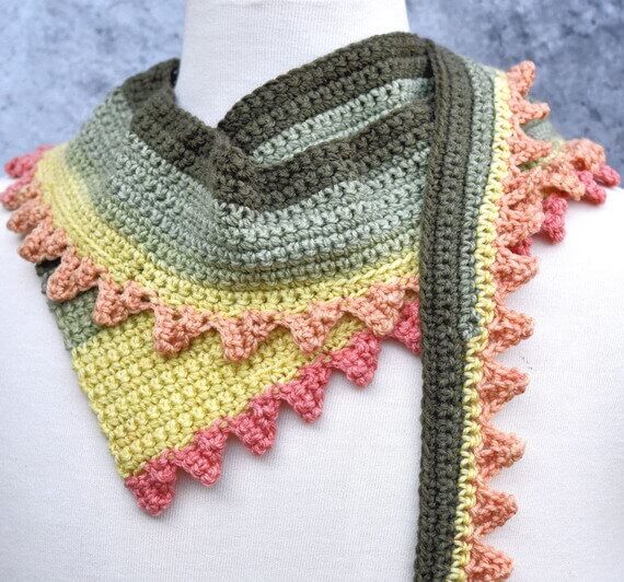 Dragon Tail Skinny Scarf Free Crochet Pattern