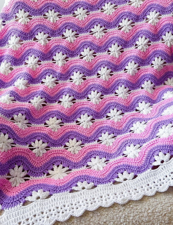 Field of Daisies Blanket Free Crochet Pattern and Video Tutorial