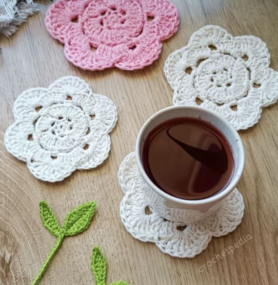 Flower Coaster Free Crochet Pattern