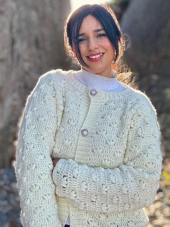 Flower Stitch Sweater Crochet Patterns