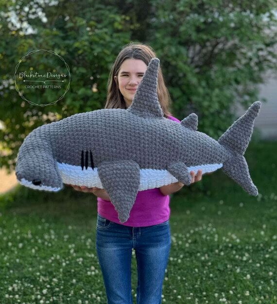 Giant Hammerhead Shark Amigurumi