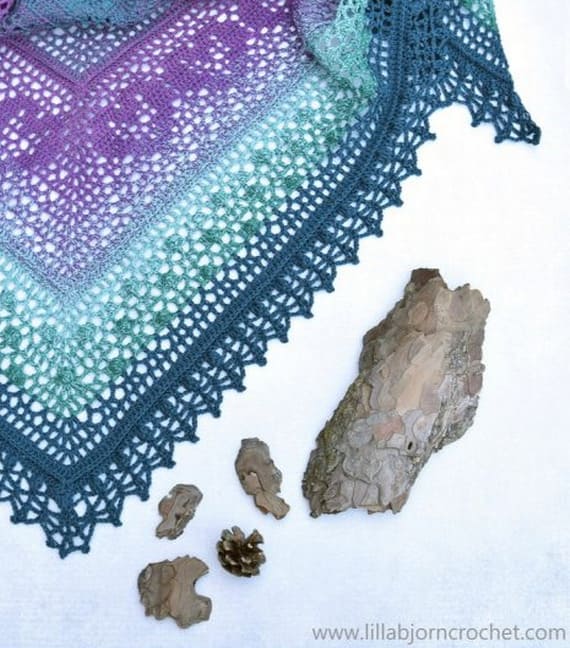 Grinda Shawl MAL Free Crochet Pattern