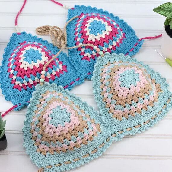 Halter Bikini Top Free Crochet Pattern