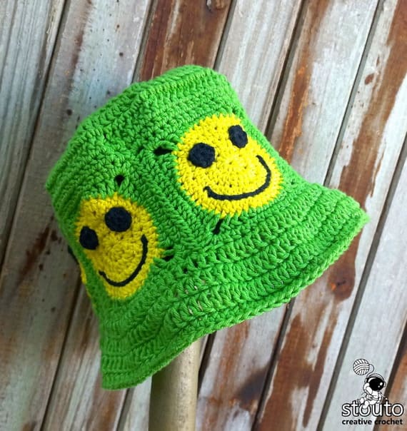 Happy Smiles Bucket Hat Crochet Pattern