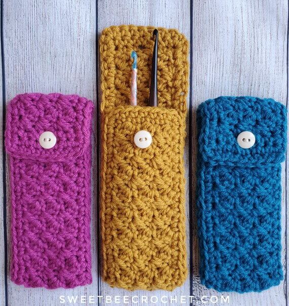 Hooks Pouch Bag Free Crochet Patterns