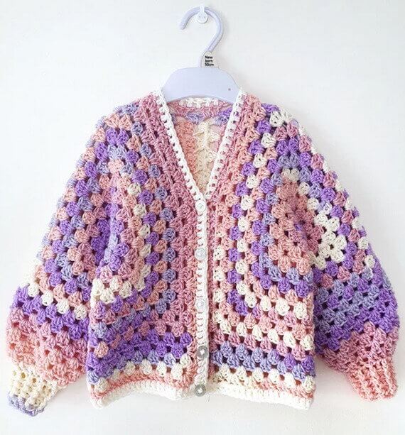 Horizon Children’s Cardigan Free Crochet Pattern