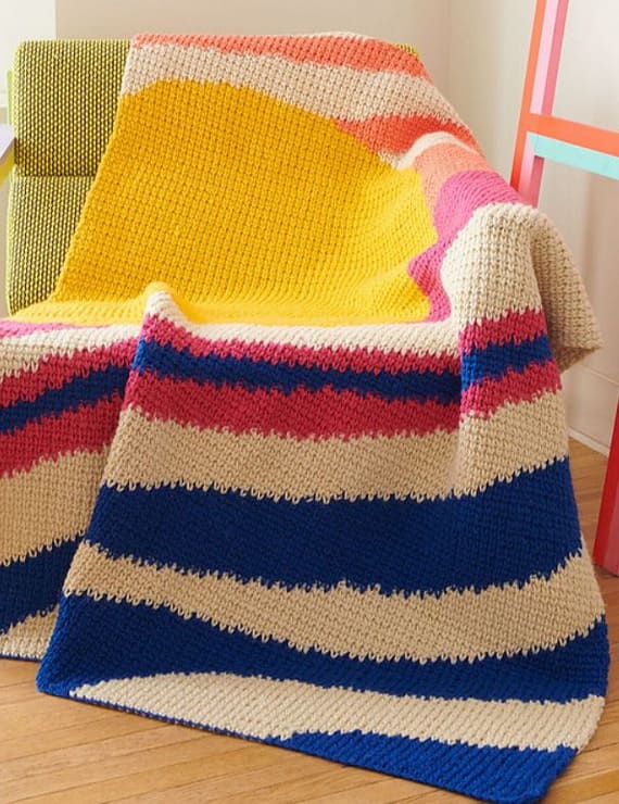 It’s Gonna Be a Good Day Intarsia Blanket