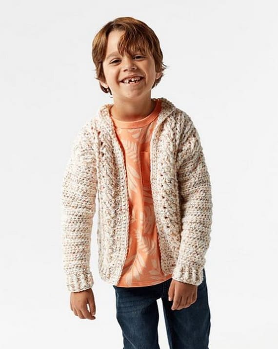 Kid’s Cabled Cardigan