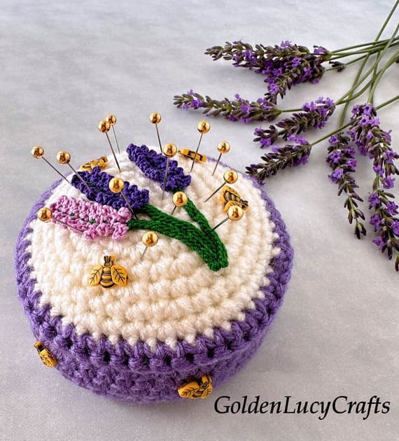 Lavender Pincushion Crochet Pattern