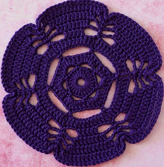 Little Petal Party Coaster Crochet Pattern