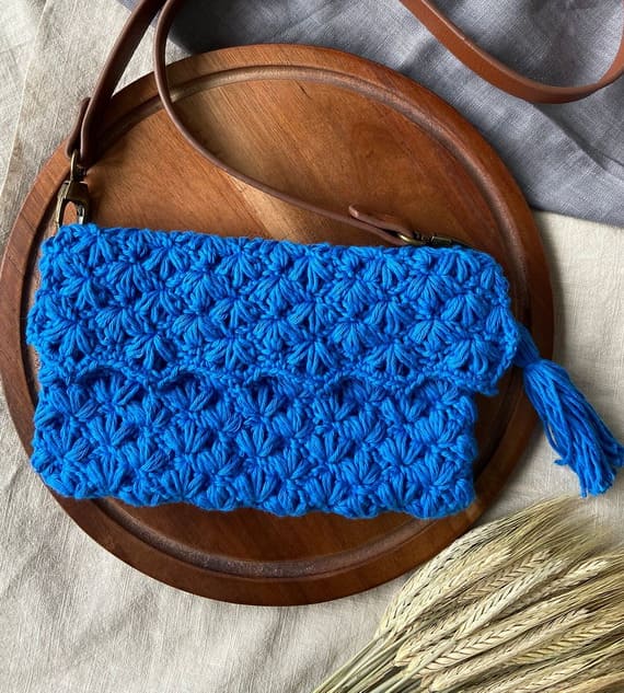 Lotus Flower Clutch Bag Crochet Pattern