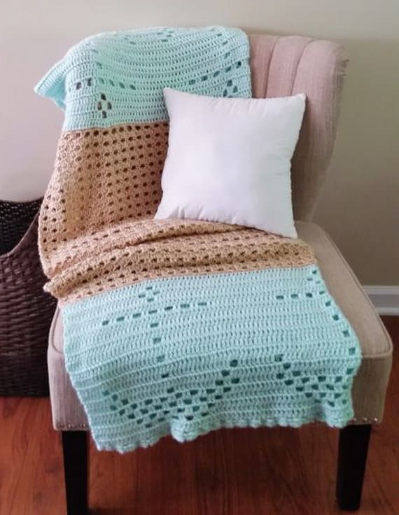 Nautical Filet Baby Blanket Crochet Patterns