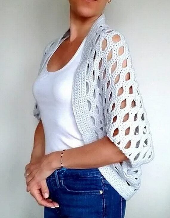 Open Shell Cocoon Cardigan Free Crochet Pattern