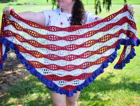 Patriotic Shawl Crochet Patterns