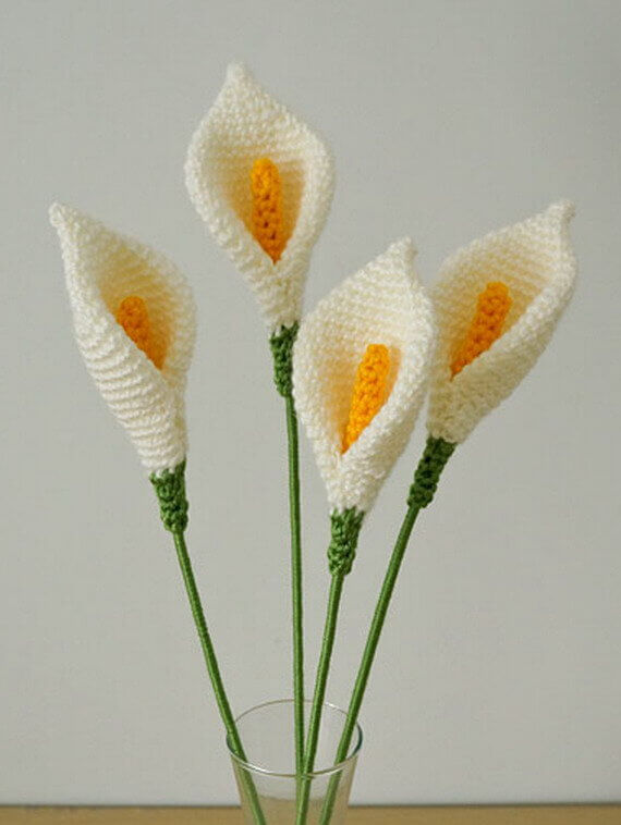 Peace Lily Flower Free Crochet Pattern