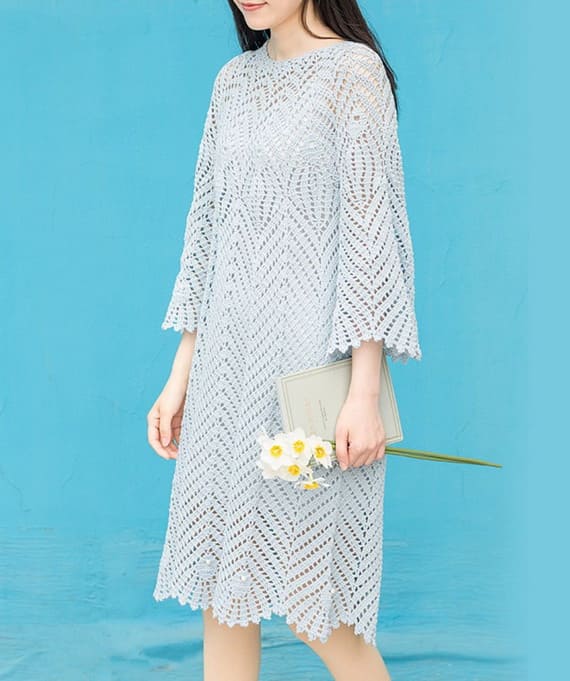 Peafowl Feather Yoke Dress