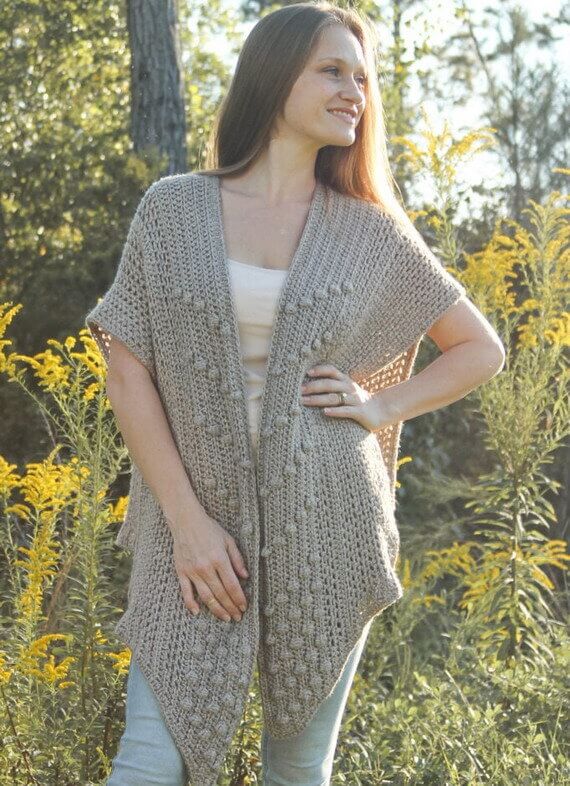 Reverie Ruana Wrap Free Crochet Pattern