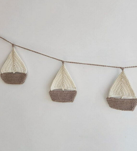 Sailboat Garland Free Crochet Pattern
