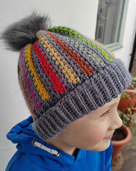 Sassy Scrappy Beanie Free Crochet Pattern