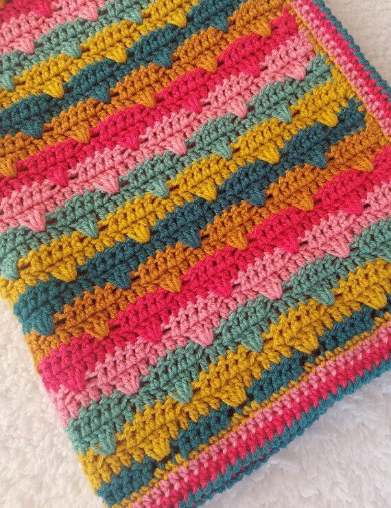 Scallop Shell Baby Blanket Free Crochet Pattern
