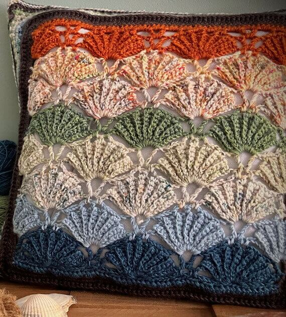 Shell Collector Cushion Free Crochet Pattern